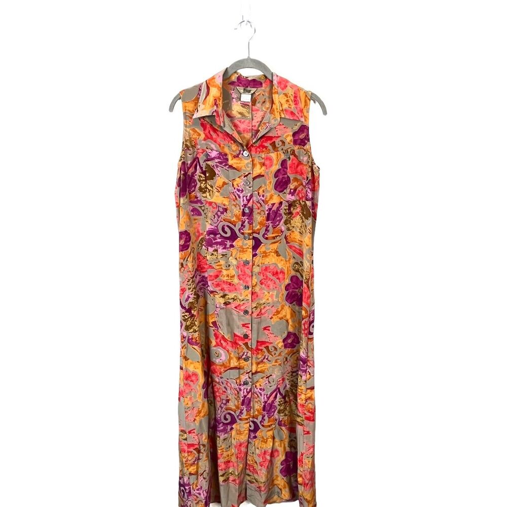 Shirt Dress Vintage The Territory Ahead Womens Multicolor Sleeveless Size 4